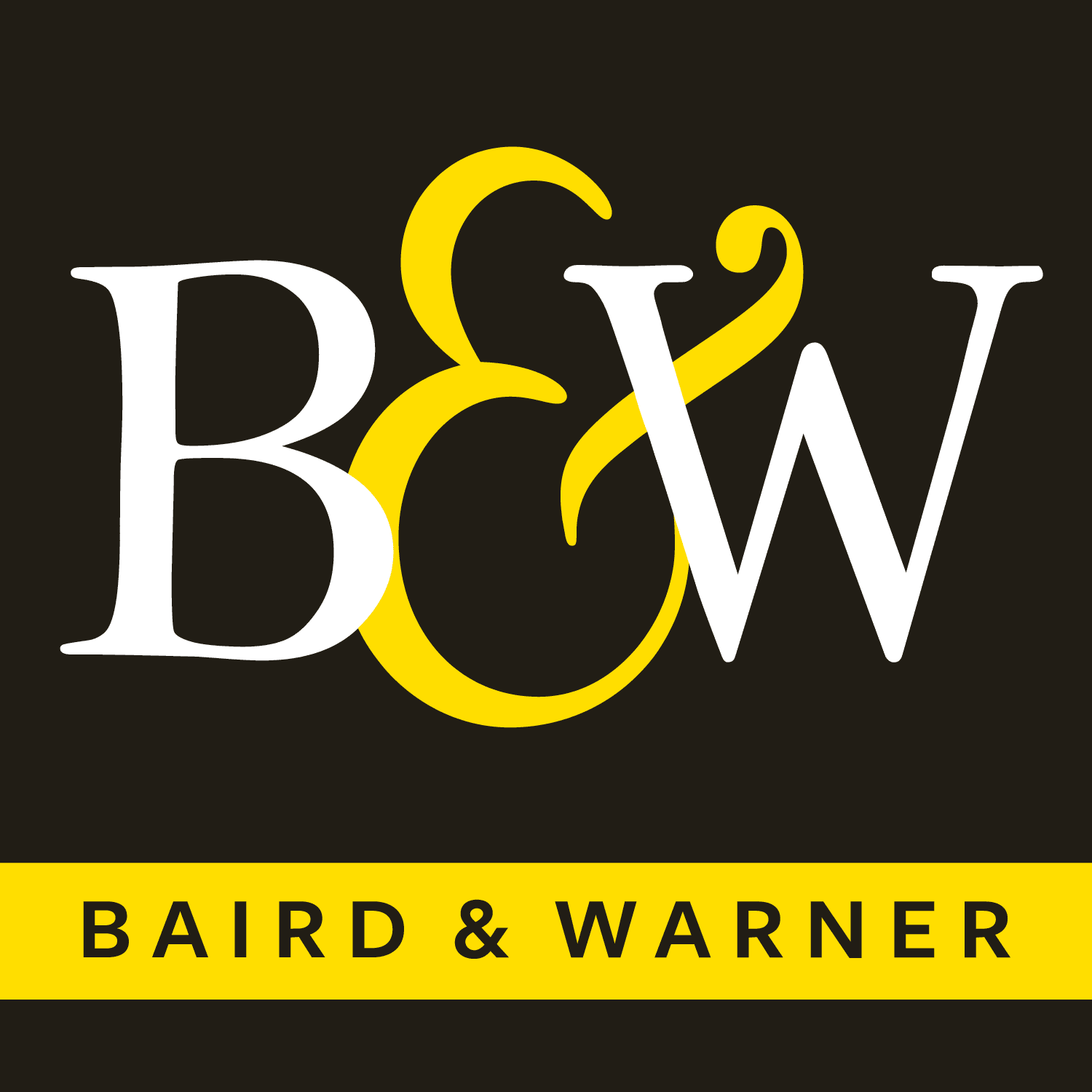 The logo for b & w bard & warner.