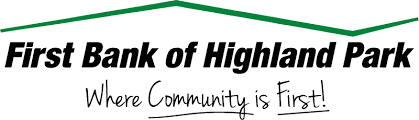 First bank of highland park logo.